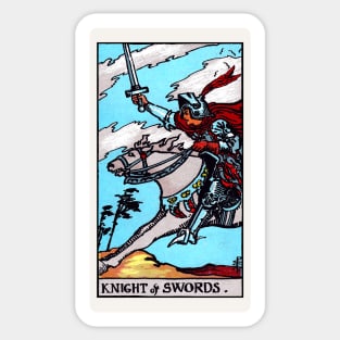 Card #61 - Knight Of Swords - Rider Waite Smith Tarot Sticker